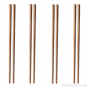 QHZHANG 4 Set Spoon Chopsticks Reusable Metal Stainless Steel Korean Chopstix Spoon Set (B-Rose Gold) - B07BCC8Q6Z